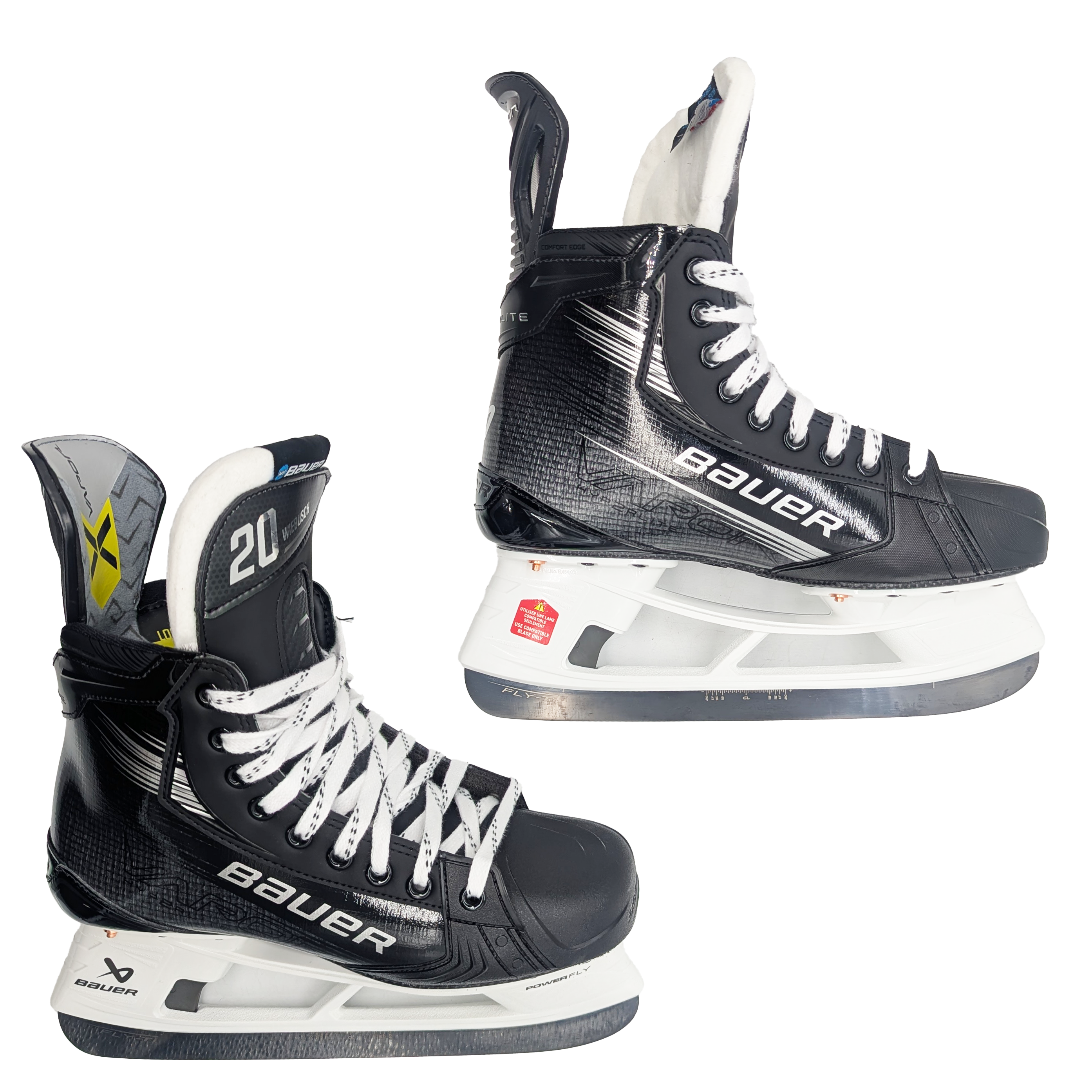 Bauer Vapor Hyperlite 2 – Patins de hockey NCAA Pro Stock – Taille R8E L7.75E